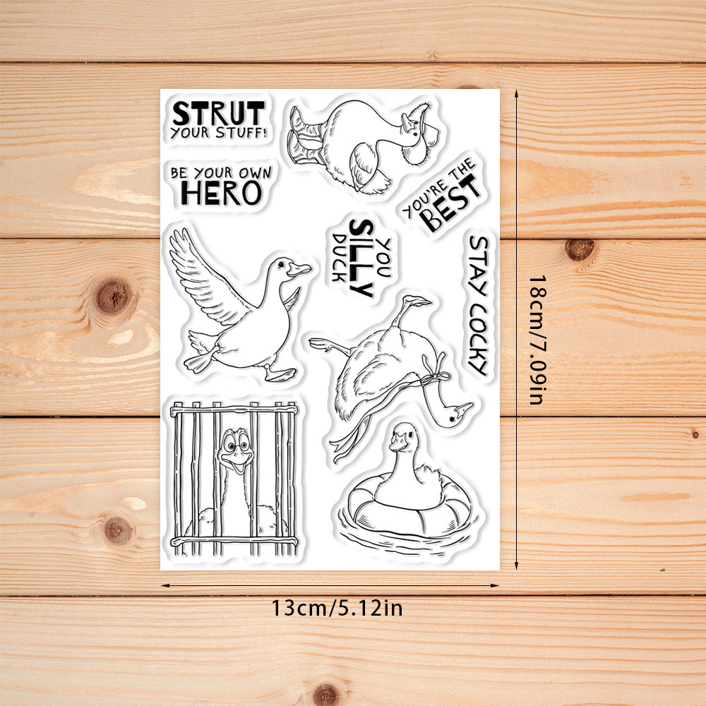 Cute Happy Duck Dies & Stamps Set