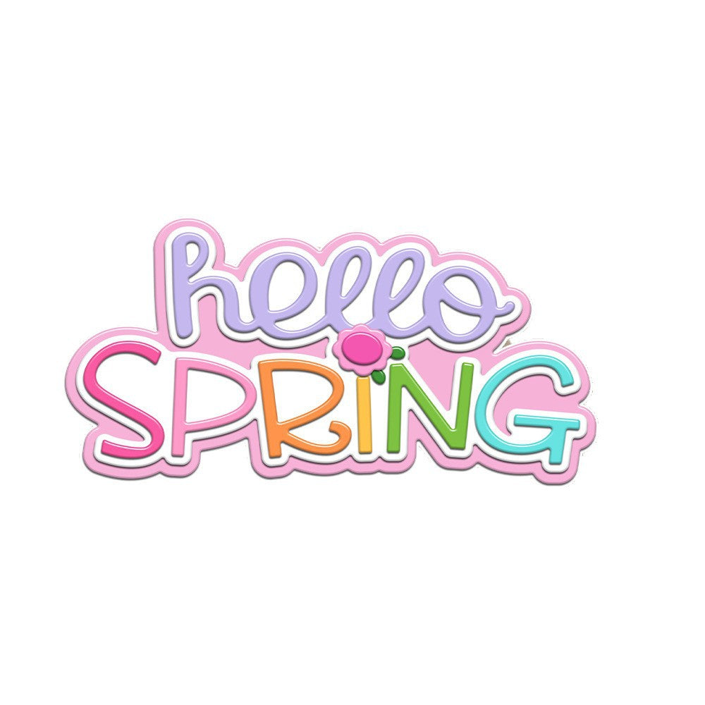 Hello Spring Words Metal Cutting Dies