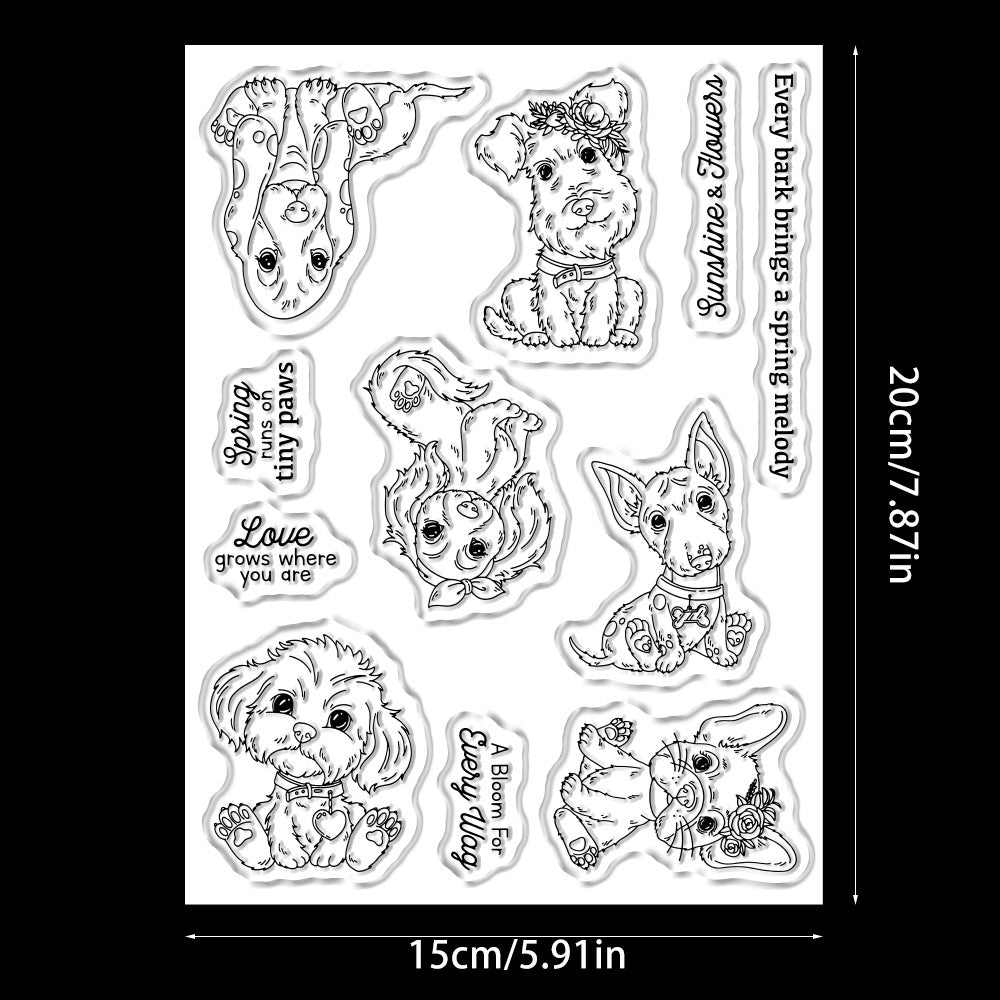 Cute Dogs Dies & Stamps Set