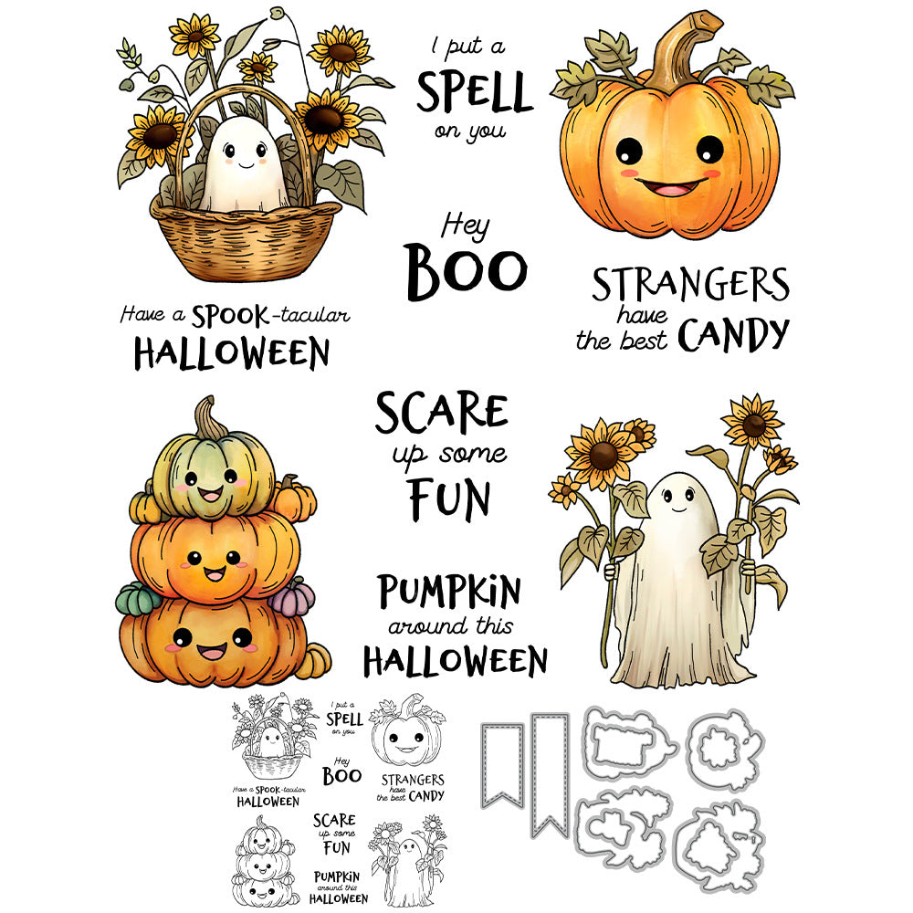 Halloween Pumpkin Dies & Stamps Set