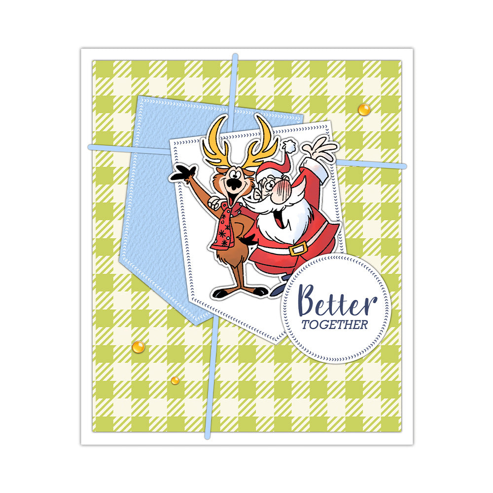 Santa Claus and Reindeer Dies & Stamps Set