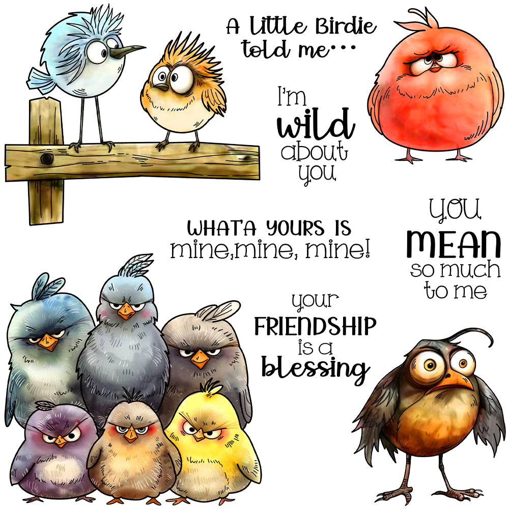 Funny Fat Bird Family Dies & Stamps Set
