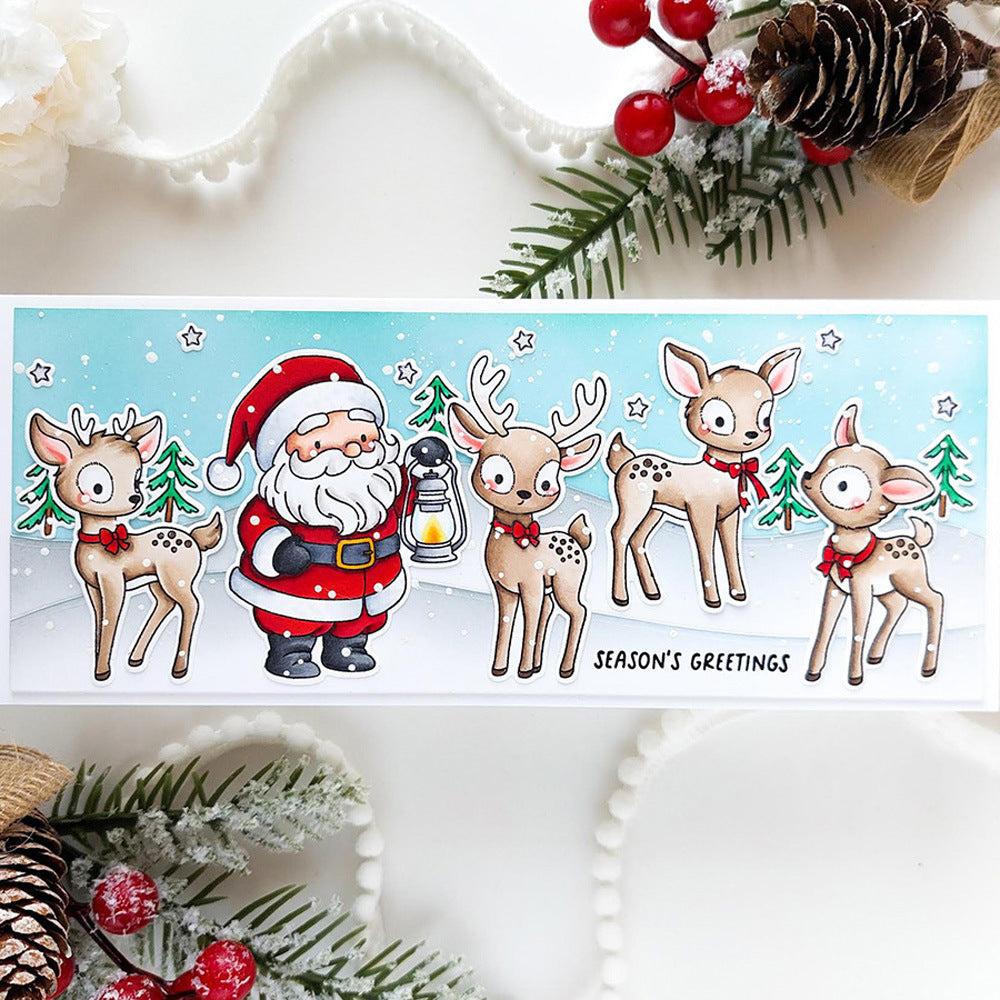 Santa Claus and Deer Dies & Stamps Set