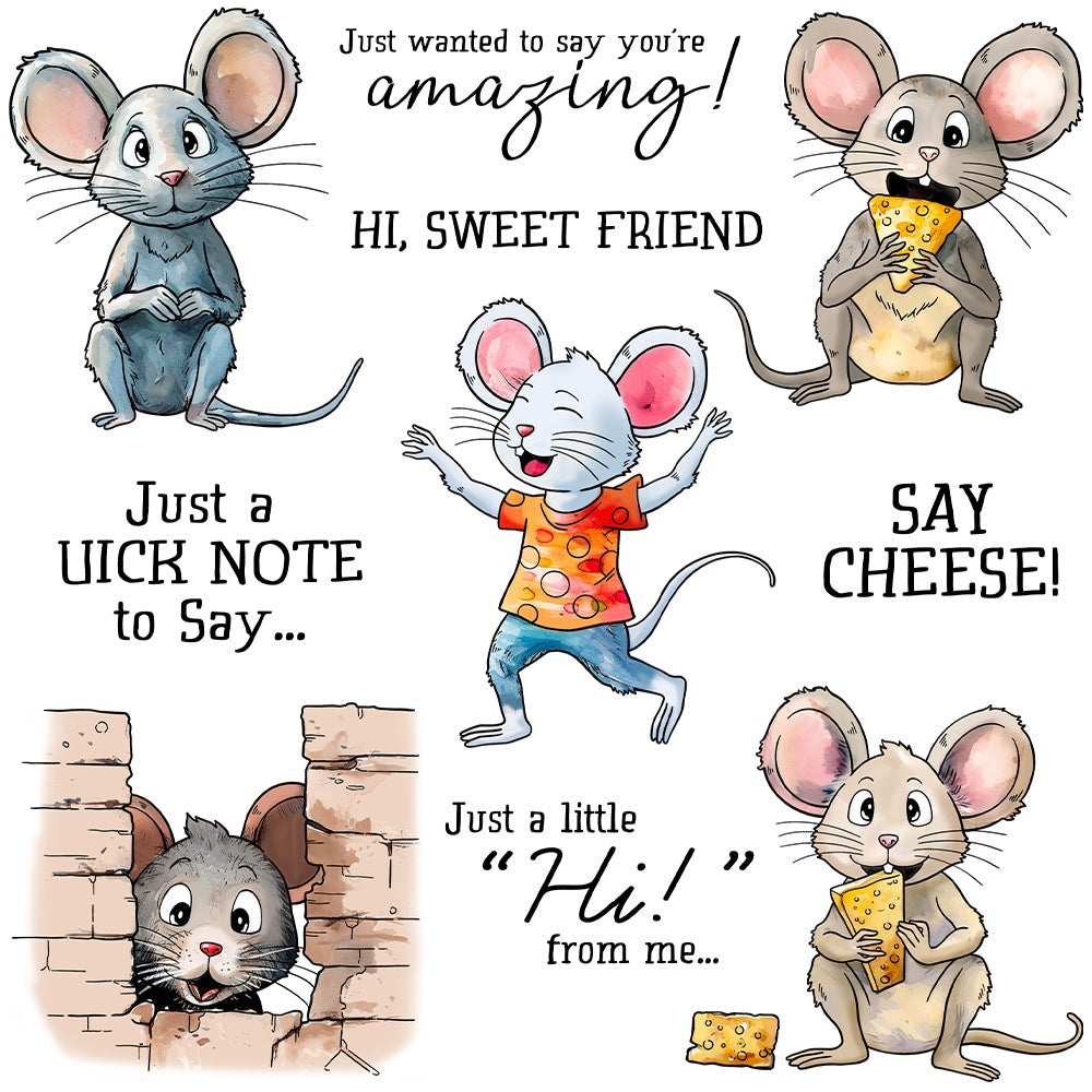 Animal Series Mouse Dies & Stamps Set