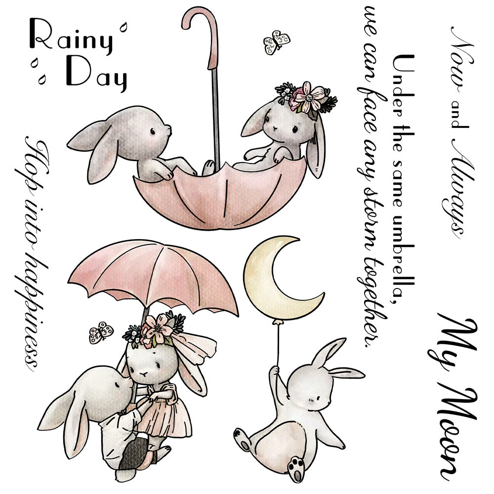 Rabbit and Umbrella Dies & Stamps Set
