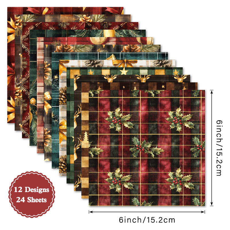 24PCS 6" Bliss Scrapbook Paper & Cardstock