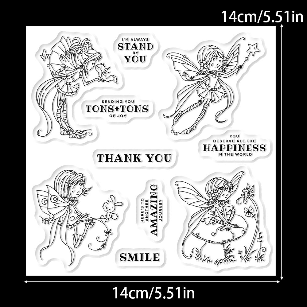 Cute Flowers Fairy Dies & Stamps Set