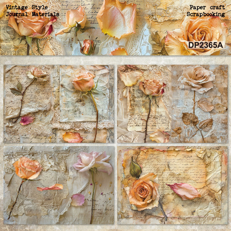 A5 Dried Flower Journal Scrapbook Paper