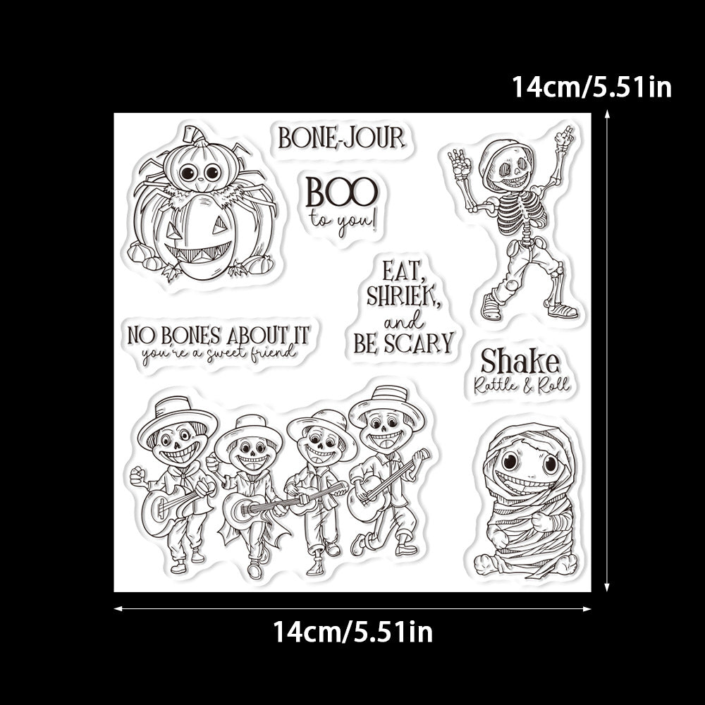 Halloween Theme Dies & Stamps Set