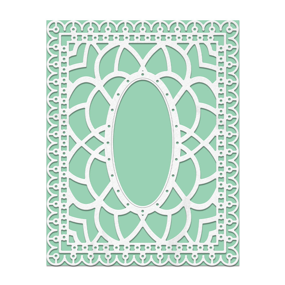 Decorative Floral Frame Background Board Cutting Dies
