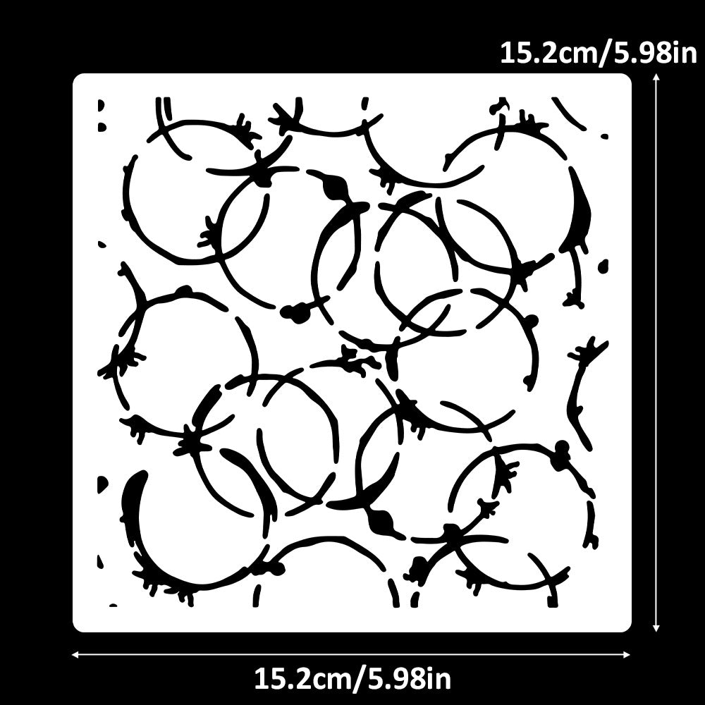 Rings Background DIY Painting Hollow Stencil