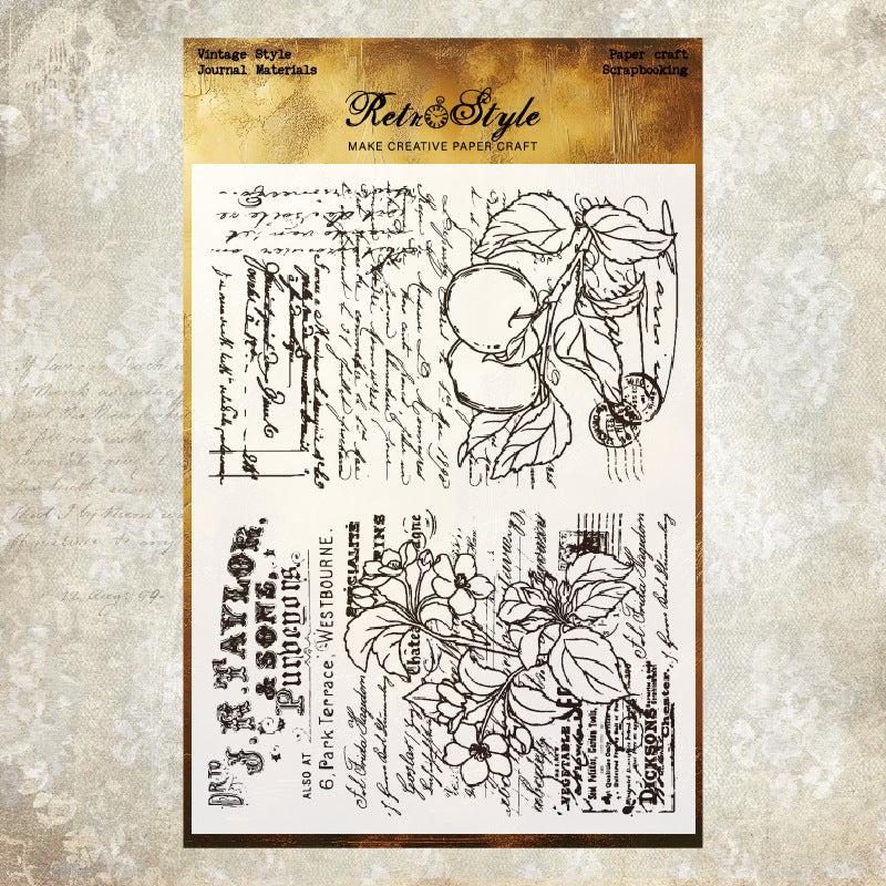 Retro Background DIY Scrapbook Clear Stamps