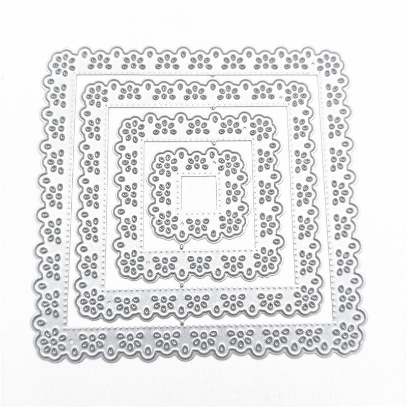 Stackable Square Lace Frame Cutting Dies