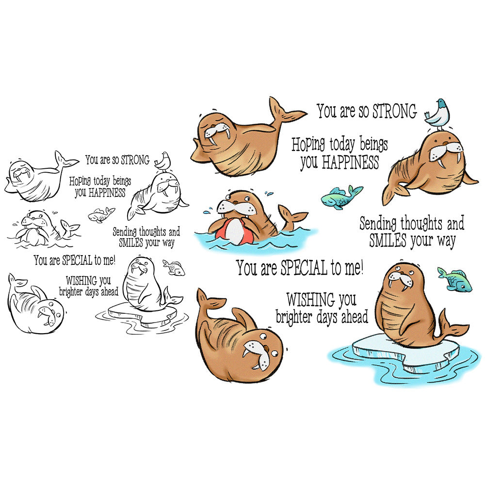 Cute Seals Dies & Stamps Set