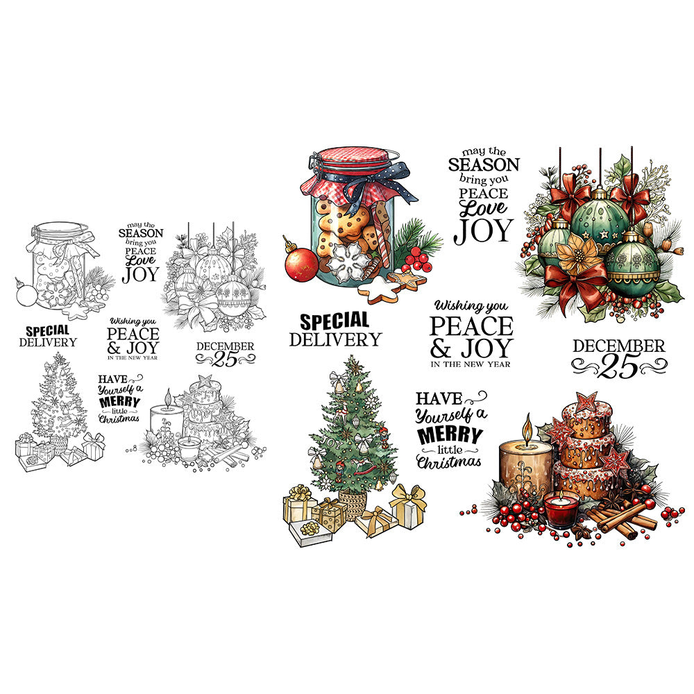Christmas Theme Clear Stamps