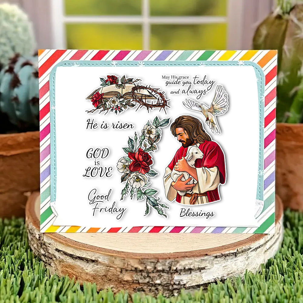 Jesus Flowers Animals Dies & Stamps Set