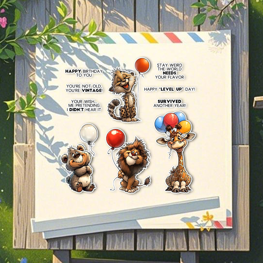Balloon Animal Birthday Dies & Stamps Set