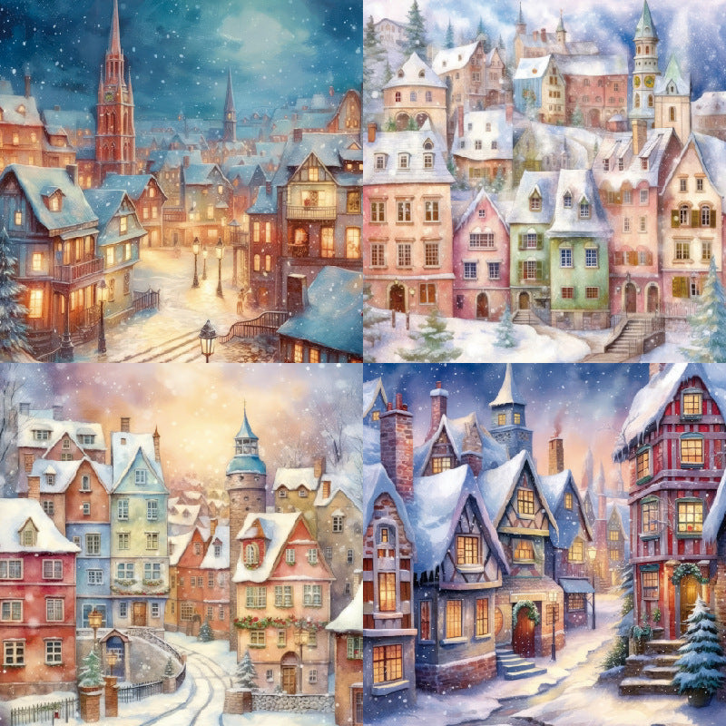 24PCS 6" Winter Scrapbook Paper & Cardstock