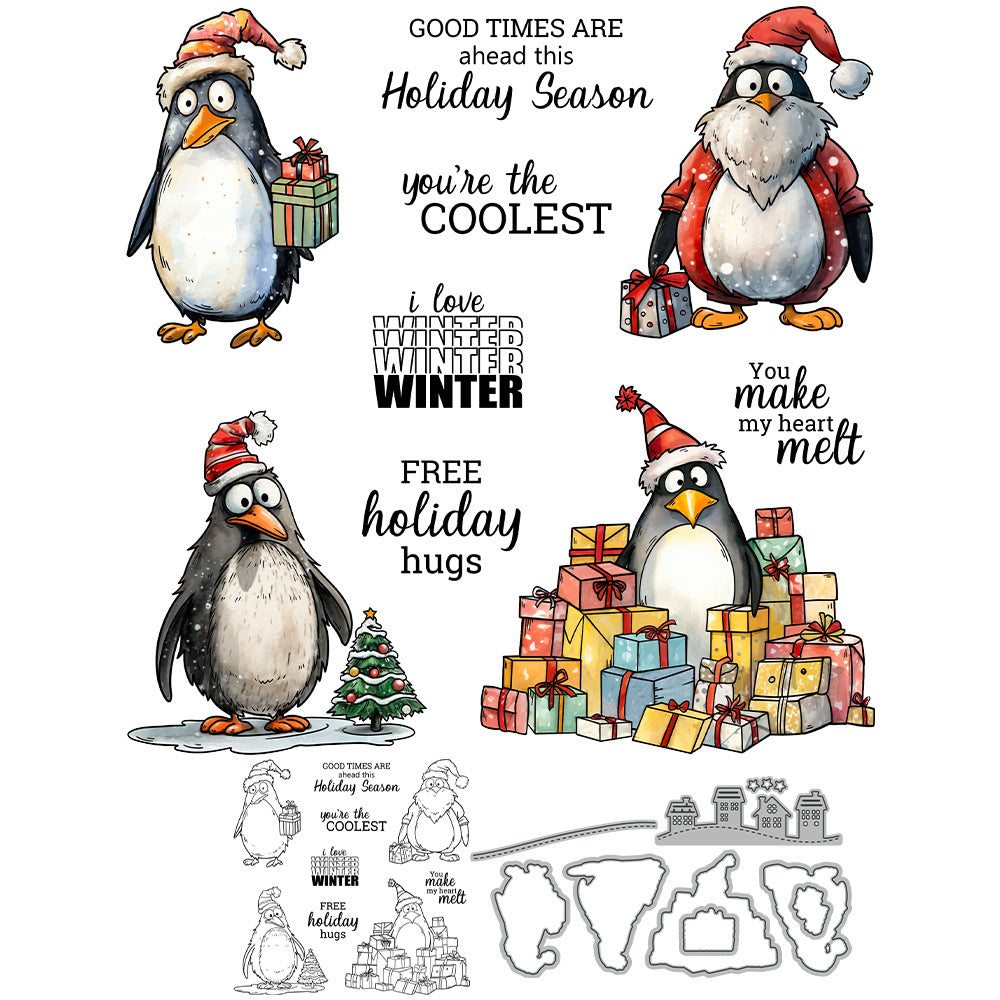 Christmas Penguin Dies & Stamps Set