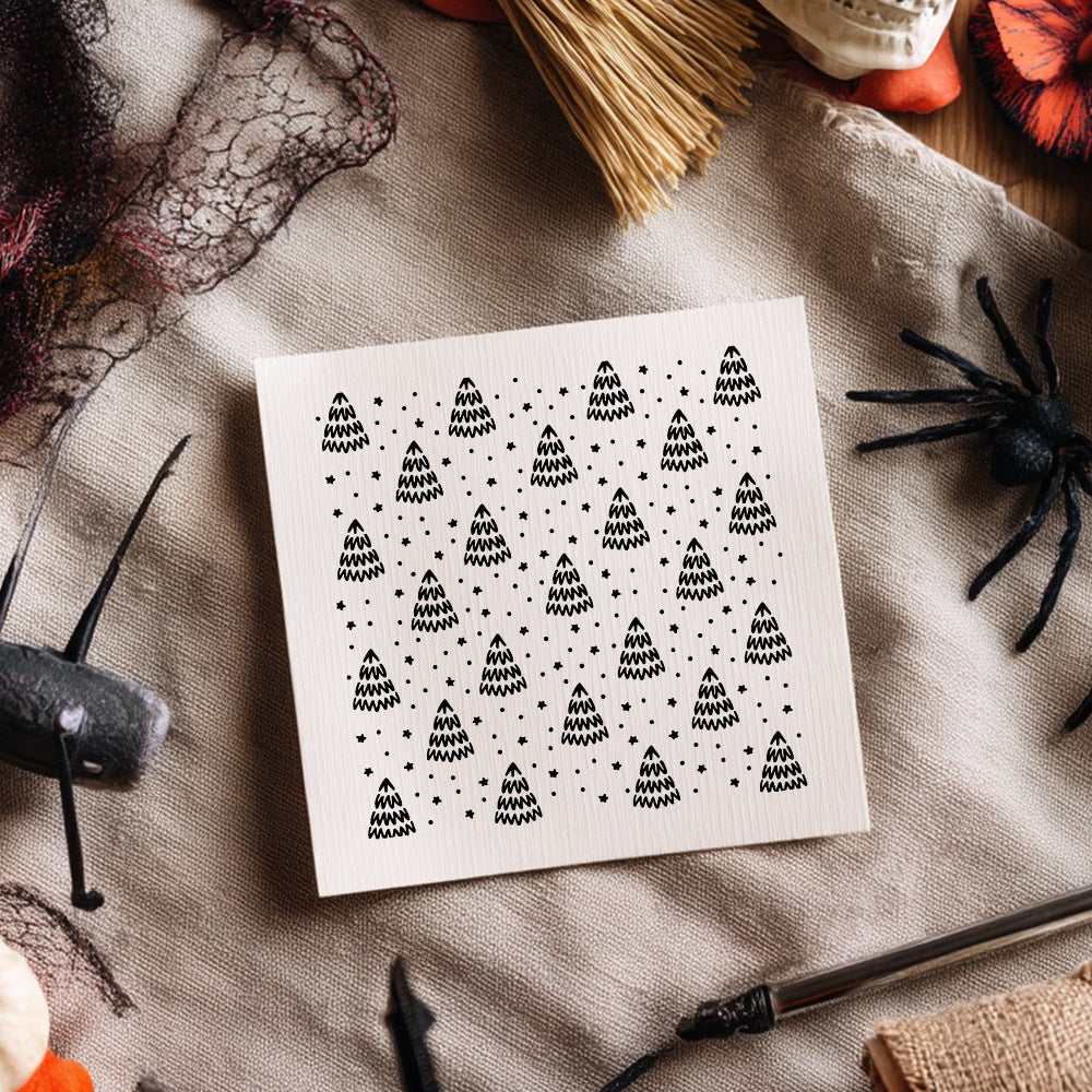 Christmas Tree Pattern DIY Painting Hollow Stencil