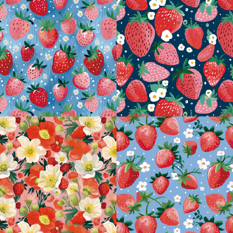 24PCS 6" Refreshing Berries Scrapbook Paper & Cardstock