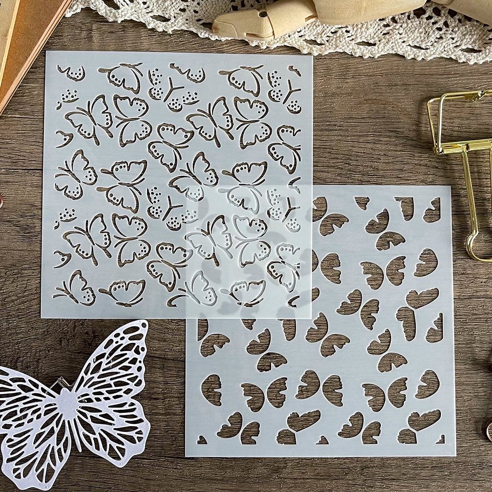 Butterfly Background DIY Painting Hollow Stencil