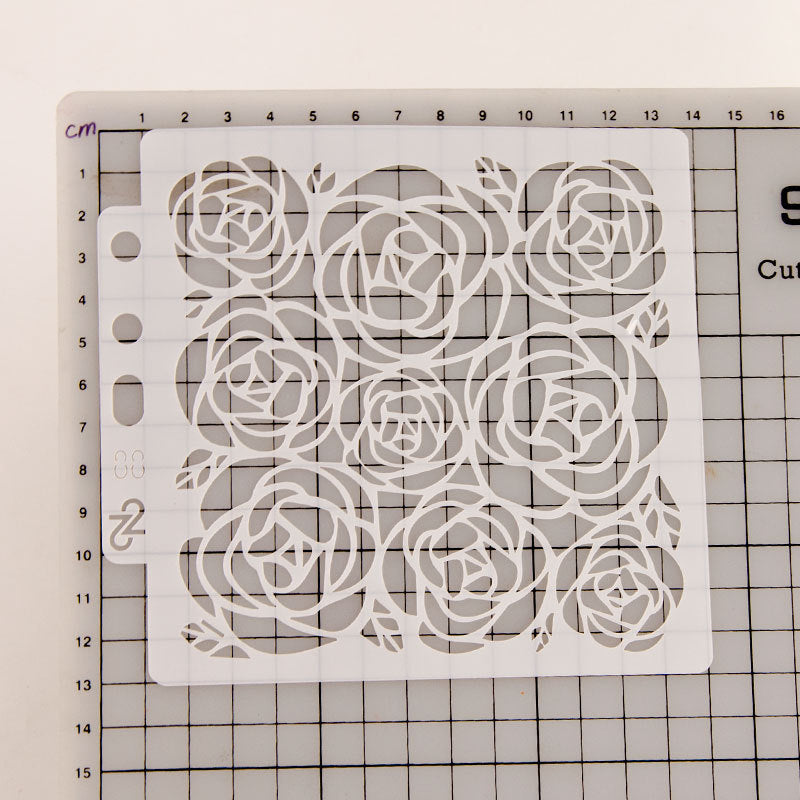 Rose Pattern Hollow Stencil