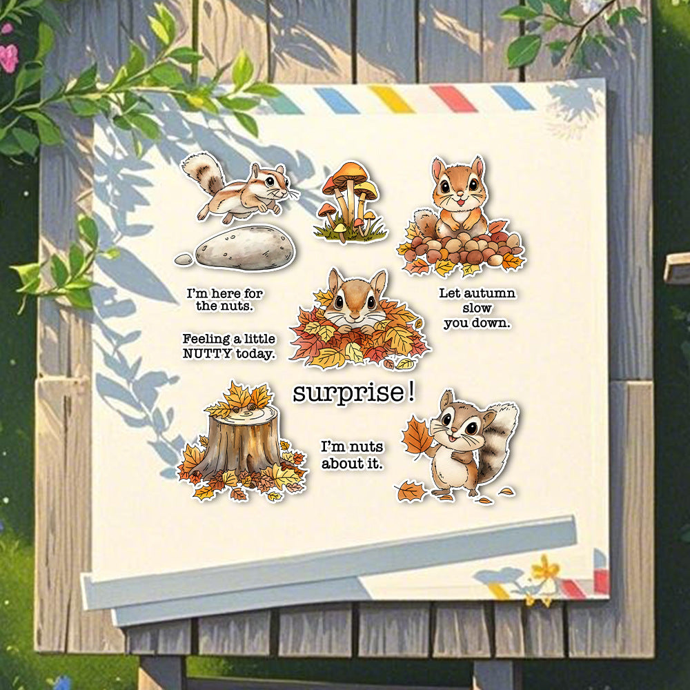 Squirrel Maple Leaf Dies & Stamps Set