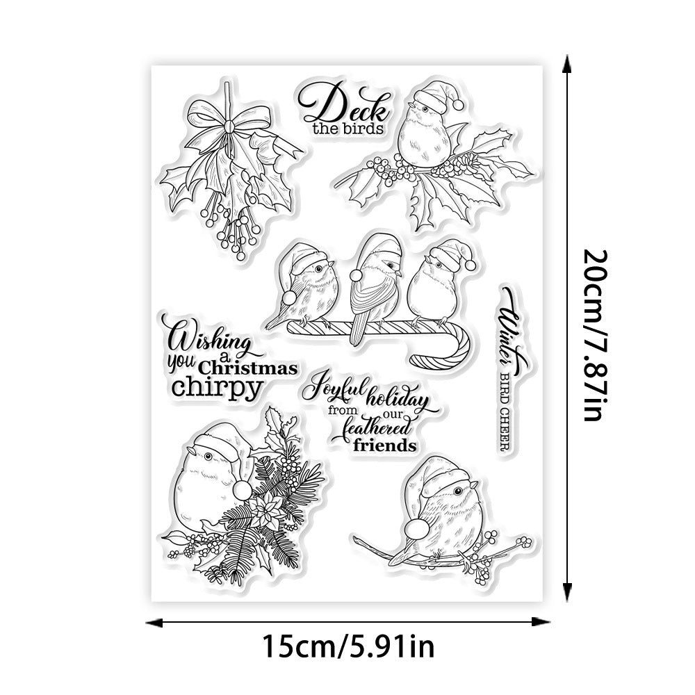 Christmas Birds Dies & Stamps Set