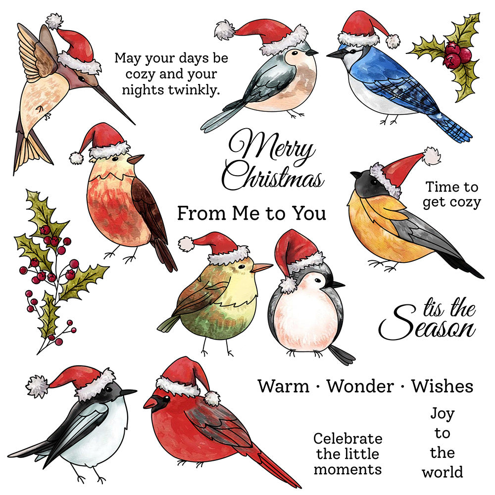 Christmas Birds Dies & Stamps Set