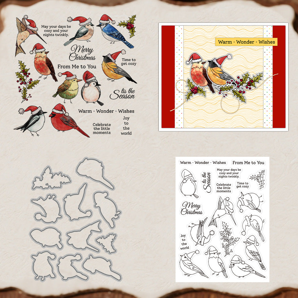 Christmas Birds Dies & Stamps Set