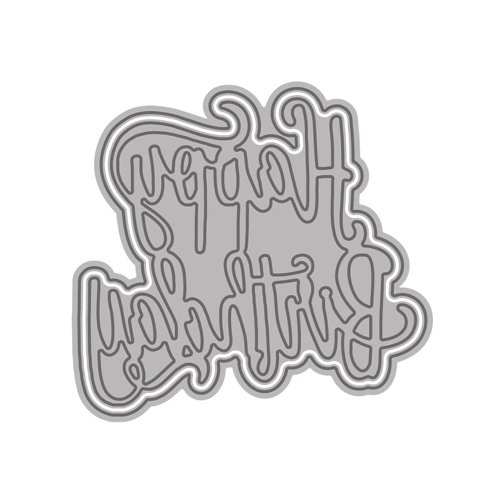 "Happy Birthday" Words Metal Cutting Dies