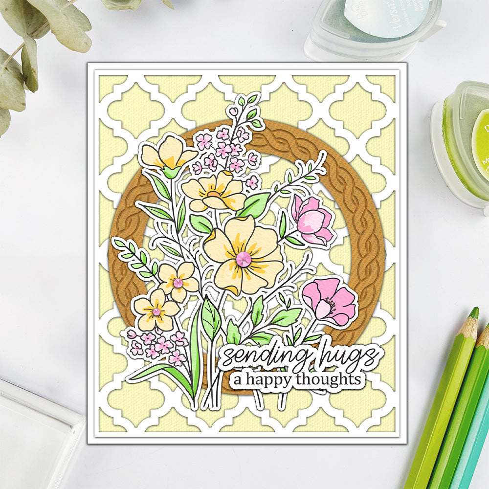 Spring Flowers Dies & Stamps Set