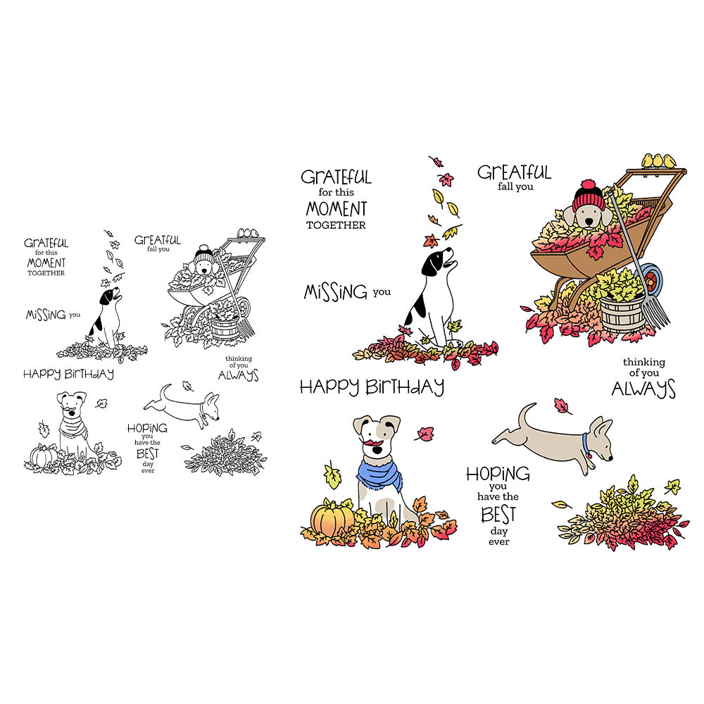 Maple Leaf Puppy Dies & Stamps Set