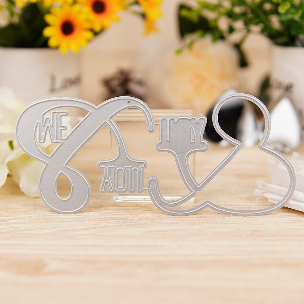 "YOU&ME" Words Metal Cutting Dies