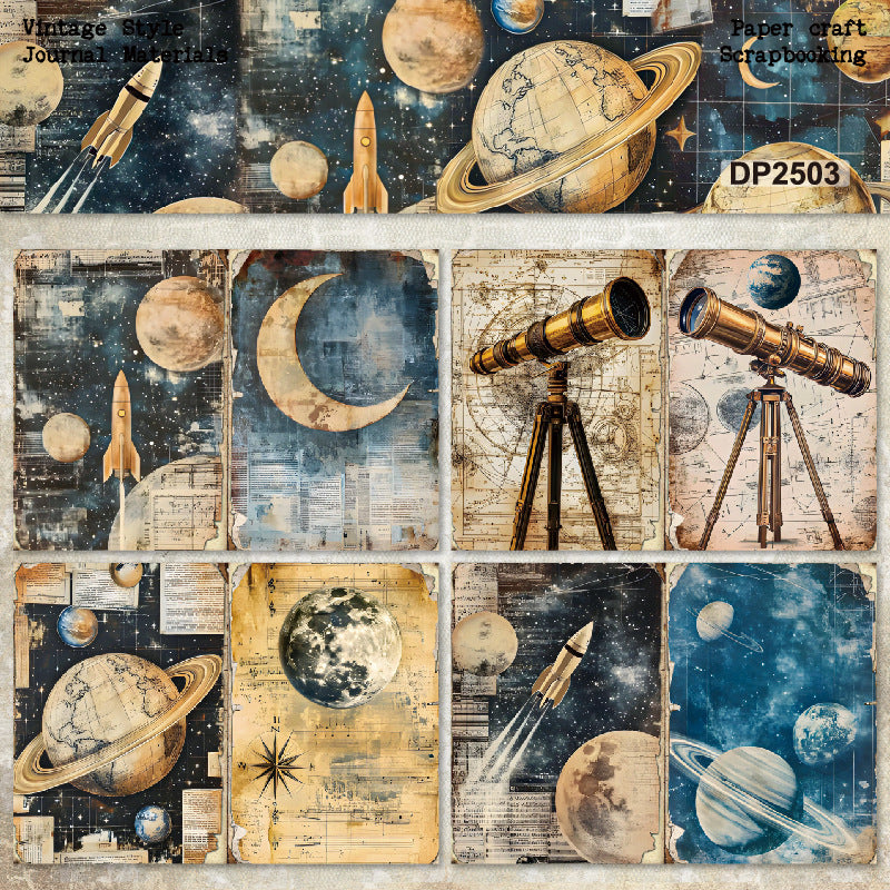 A5 Astronomy DIY Journal Scrapbook Paper