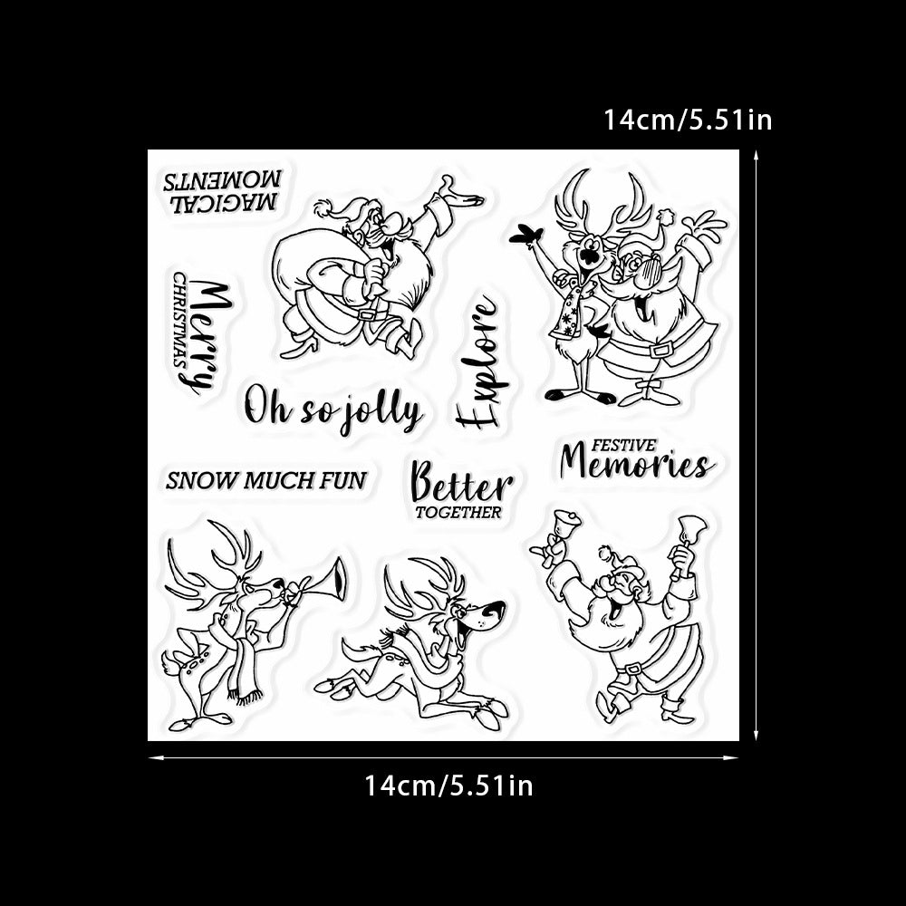 Santa Claus and Reindeer Dies & Stamps Set