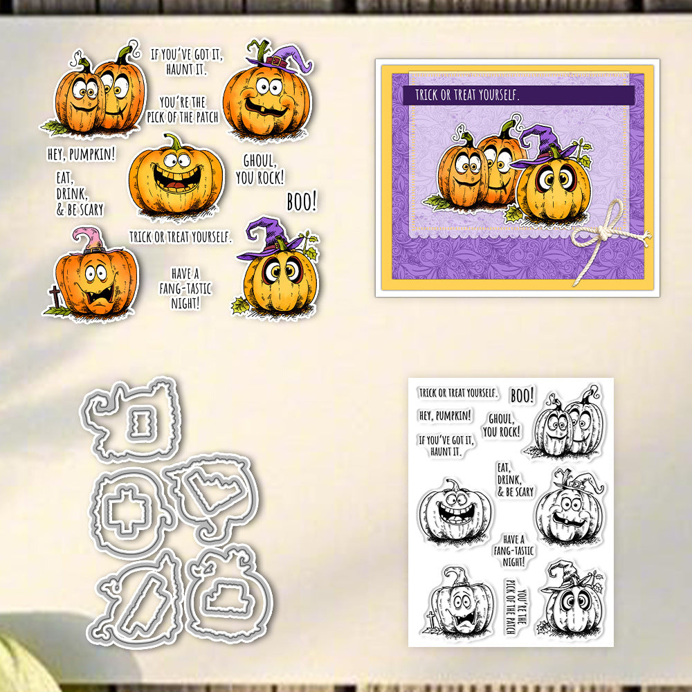 Halloween Pumpkin Dies & Stamps Set