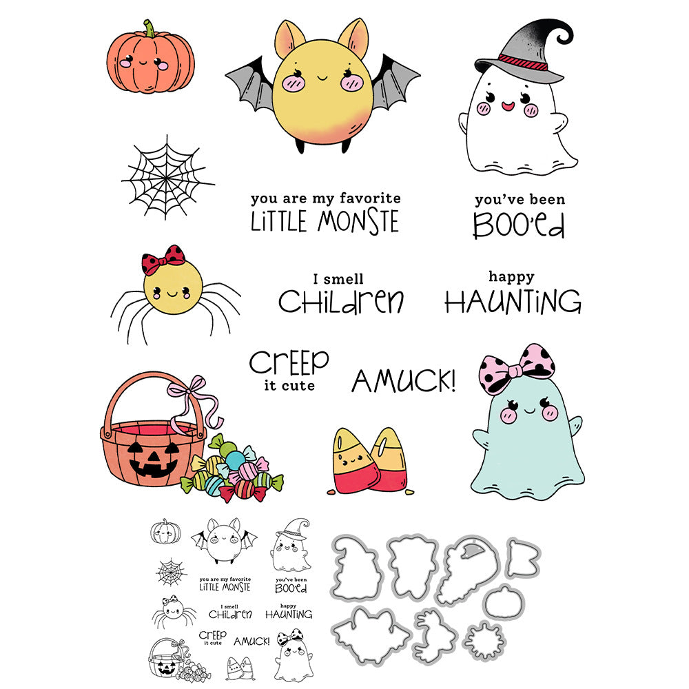 Halloween Ghost Dies & Stamps Set