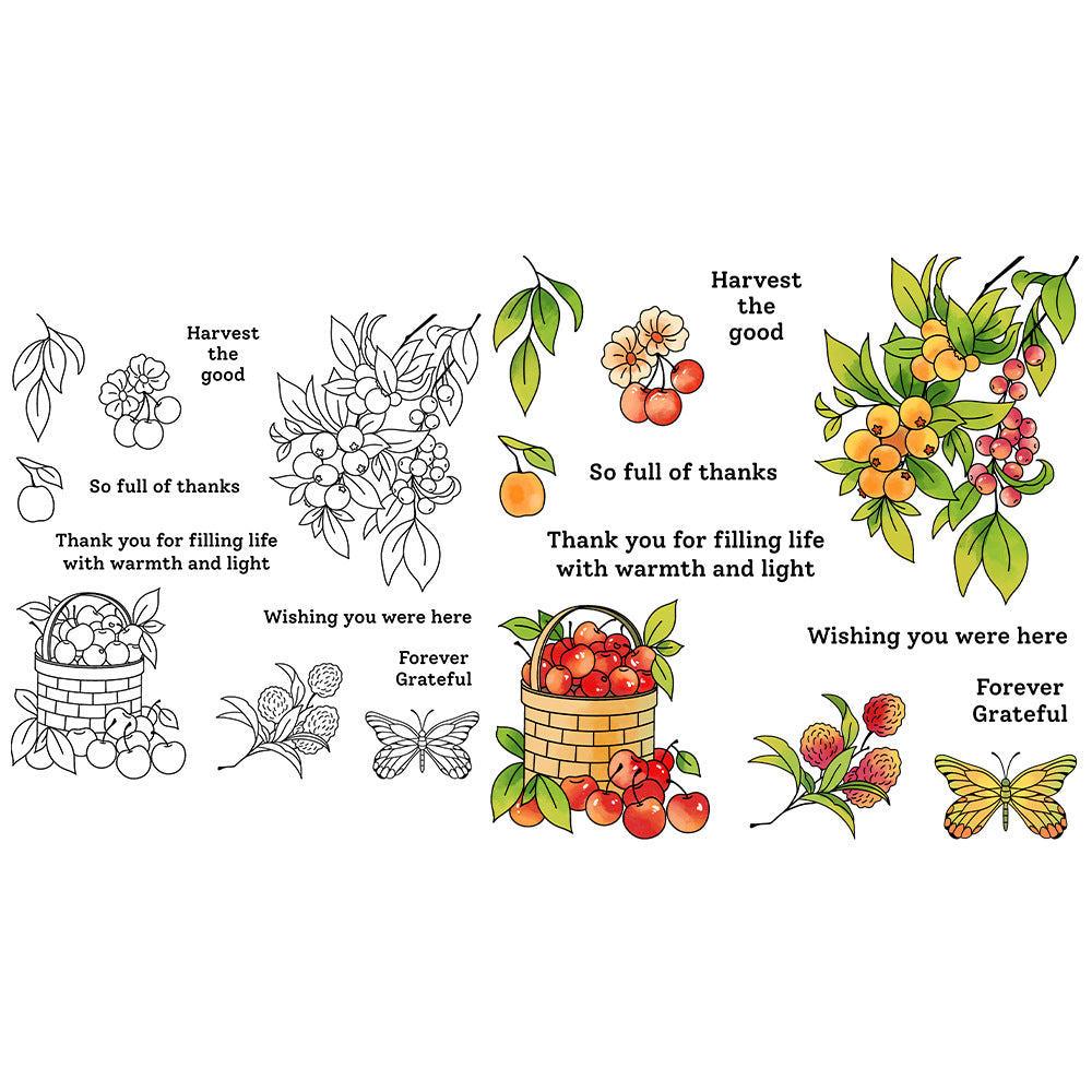 Harvest Season Dies & Stamps Set