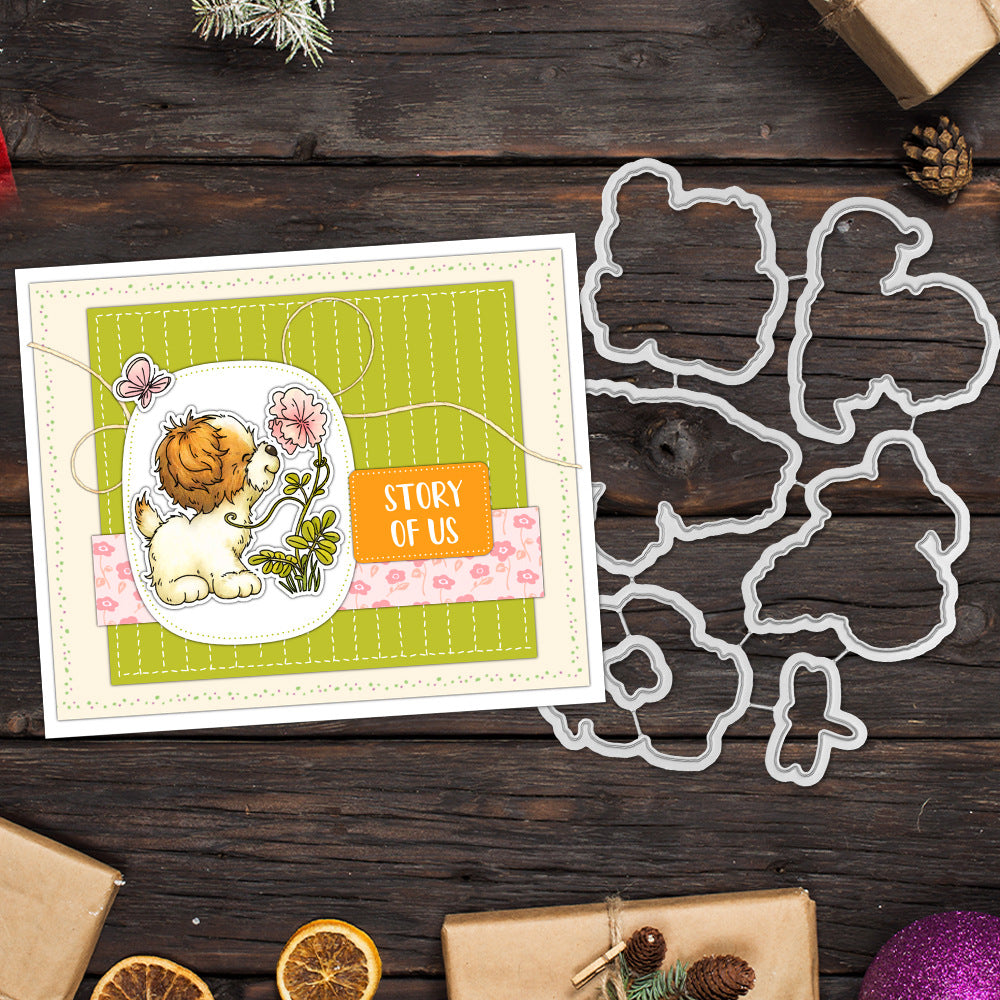 Playing Puppy Dies & Stamps Set