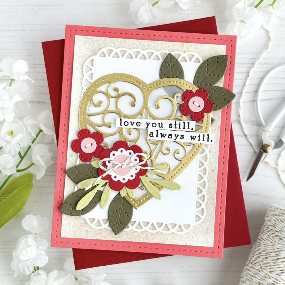 Love Background Metal Cutting Dies
