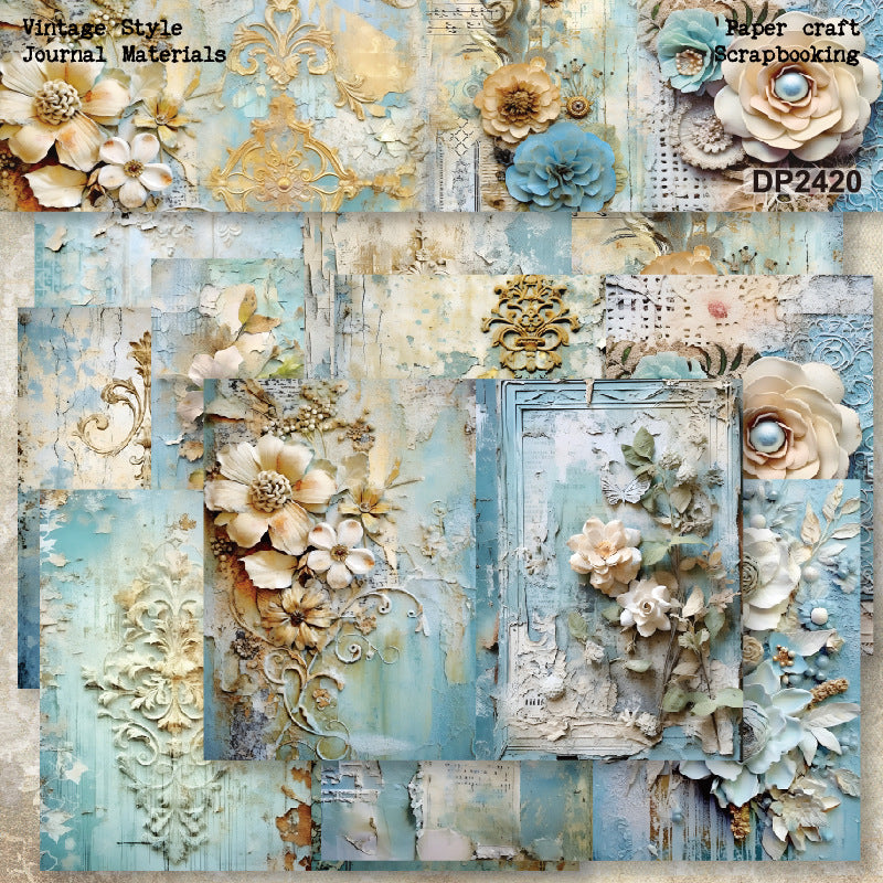 A5 Romantic Style DIY Scrapbooking Paper