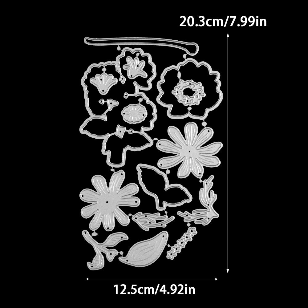 Spring Flowers Dies & Stamps Set