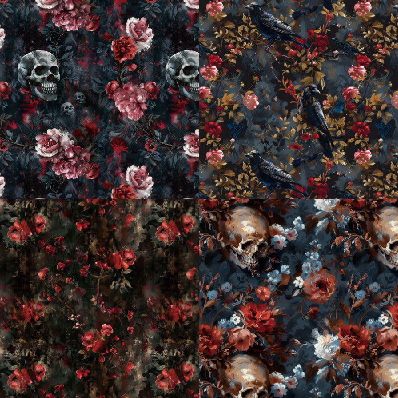 24PCS 6" Rose Of Terror Scrapbook Paper & Cardstock