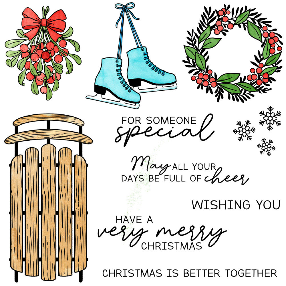 Merry Christmas Dies & Stamps Set