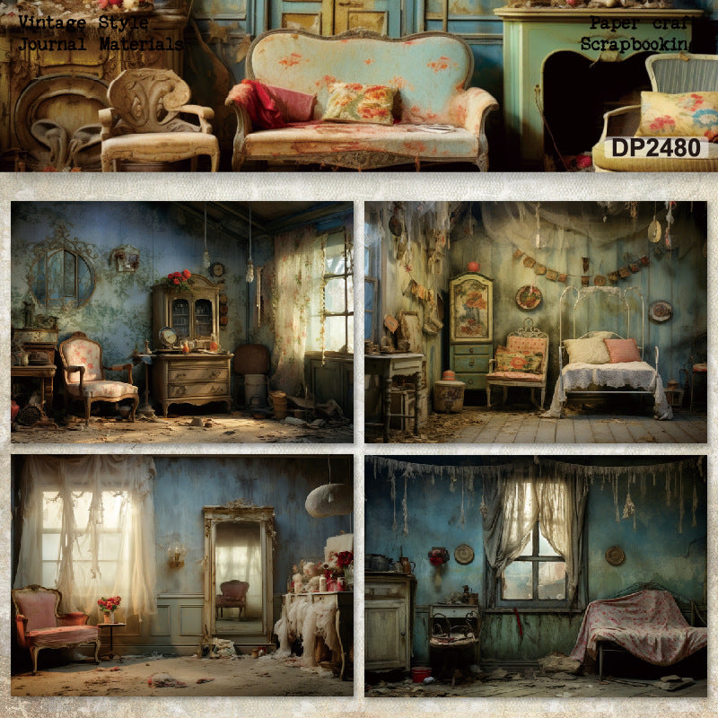 A5 Desolate House Journal Scrapbook Paper