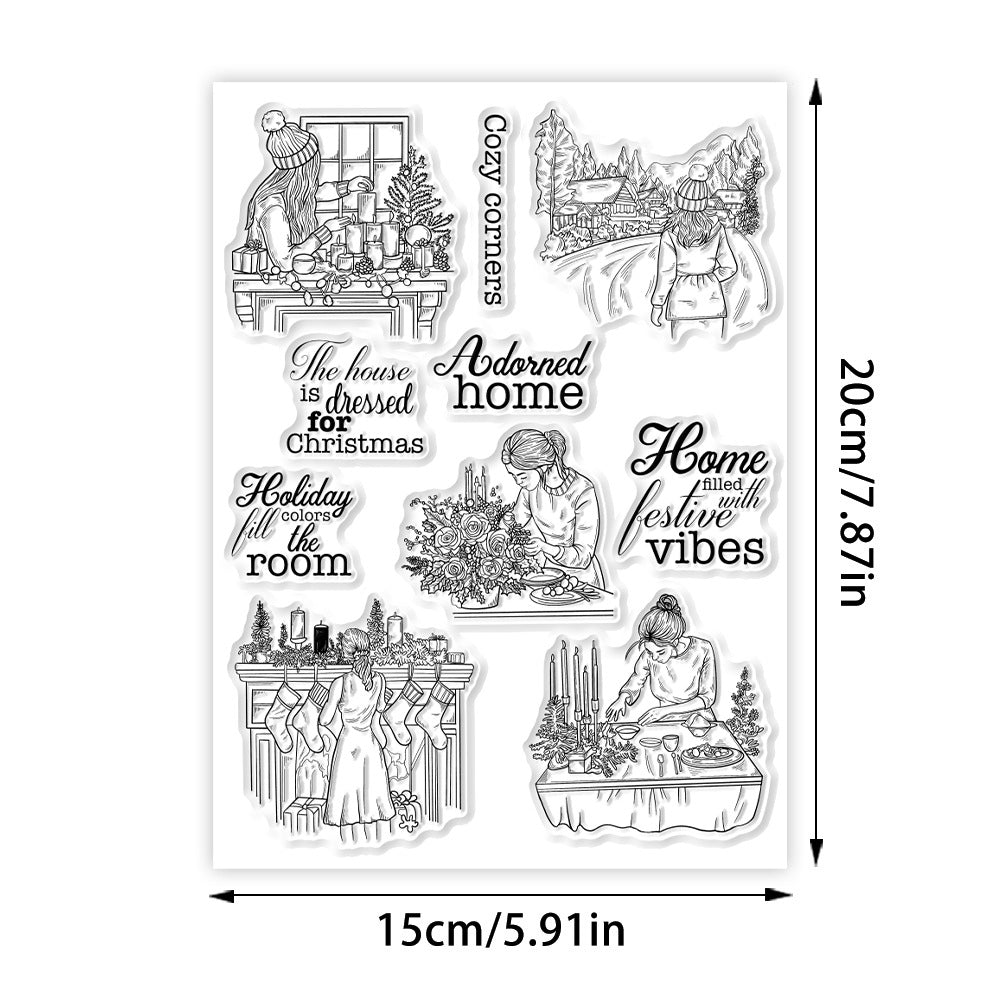Christmas Theme Clear Stamps
