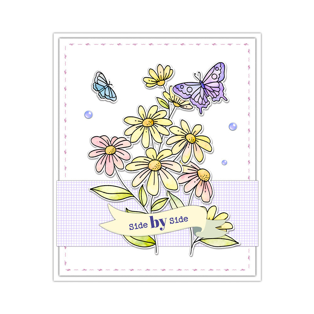 Flowers and Butterflies Clear Stamps