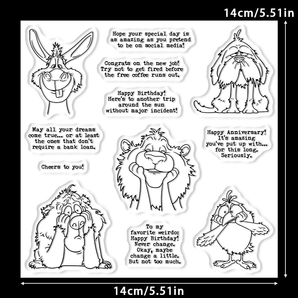 Humorous Animal World Dies & Stamps Set
